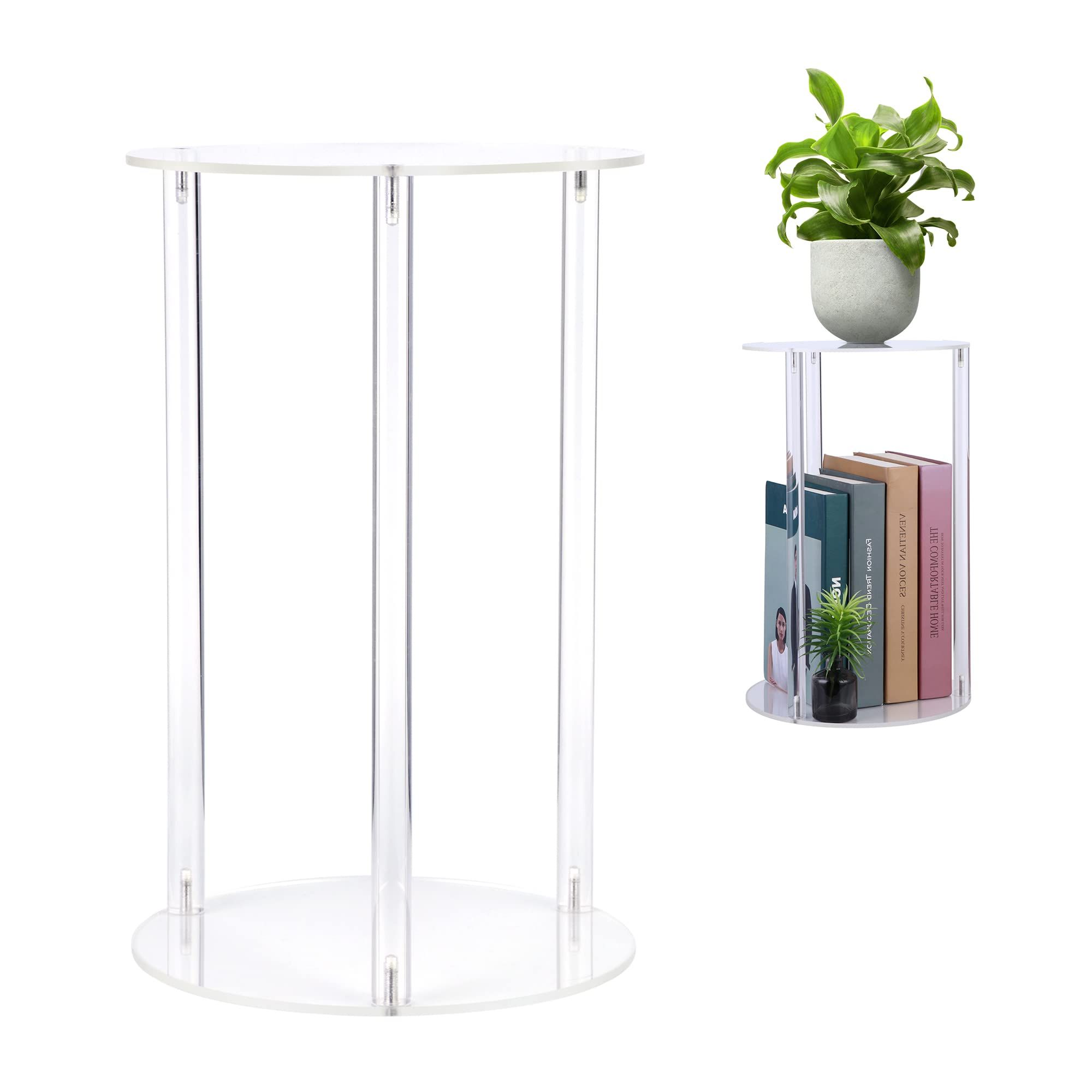 Fashionable Clear Plant Stands For Amazon: Yourgift Plant Stand Indoor Outdoor, Acrylic Planter Stand For  Indoor Plants, Multi Purpose Plant Holder Shelf For Flower Pots Corner  Display Rack For Event Decor Living Room Balcony Garden Patio (clear) : (Photo 5 of 10)