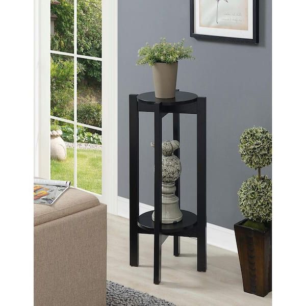 Fashionable Deluxe Plant Stands Regarding Convenience Concepts Newport Black Deluxe Plant Stand U14 186 – The Home  Depot (View 4 of 10)