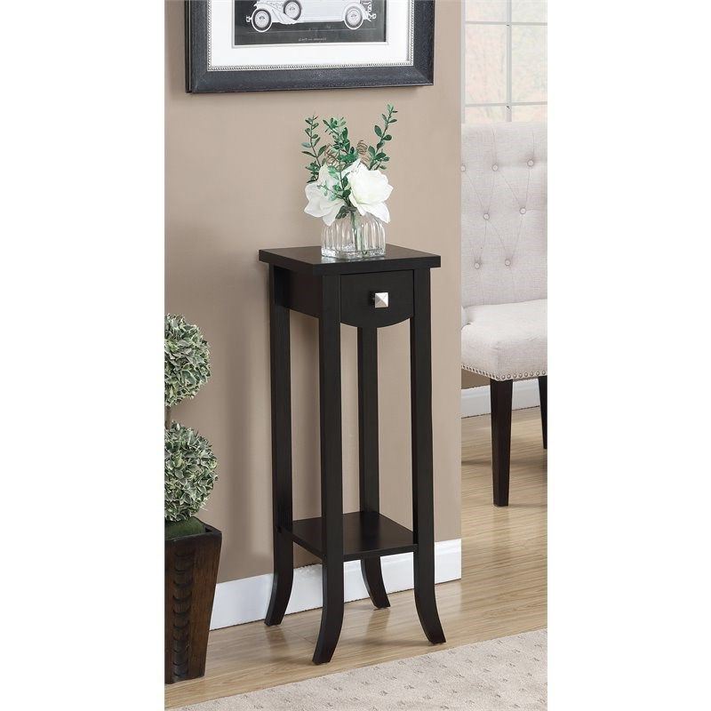 Fashionable Prism Plant Stands With Regard To Convenience Concepts Newport Prism Tall Plant Stand In Espresso Wood Finish (View 5 of 10)