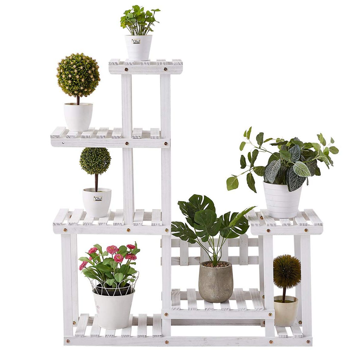 Favorite 34 Inch Plant Stands Regarding Buy Rose Home Fashion Solid Pine Wood Plant Stand, Plant Stands Indoor,  Outdoor Plant Stand, Plant Shelf, Plant Stands, Antirust Screws,  White,overall Size: 33×34 Inch Online At Desertcartkuwait (View 9 of 10)