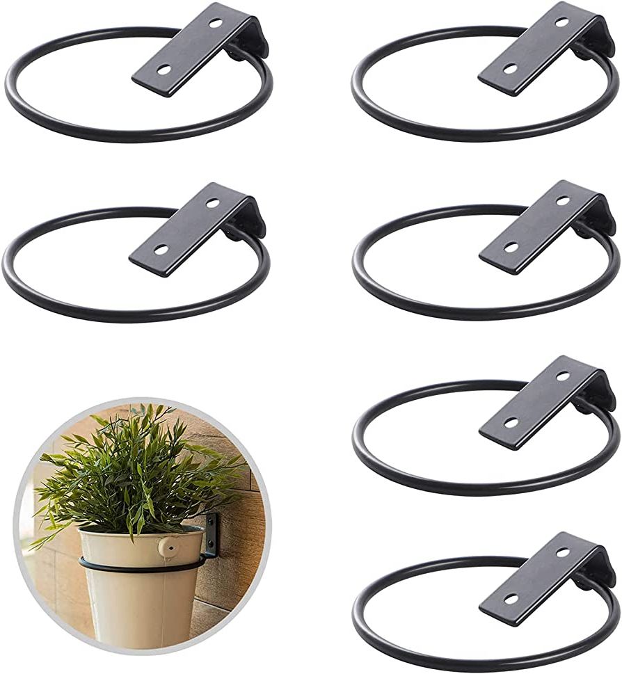 Favorite Ring Plant Stands Pertaining To Hanging Plant Stand Heavy Duty Metal 3 Pack Flower Plant Pot Support Holder  Ring Fit For Outdoor/indoor Home Decoration (4 Inch 6ps) (View 10 of 10)