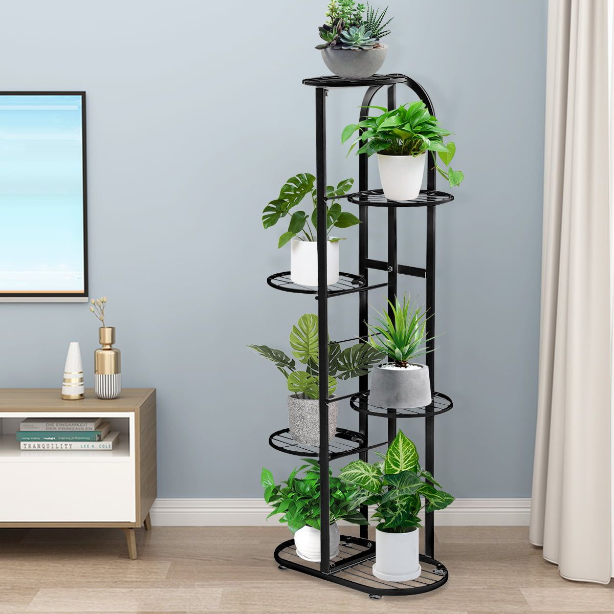 Metal Plant Stands With Most Recently Released Plant Stand Metal 6 Tier 7 Potted Multiple Flower Pot Holder Shelf Indoor  Outdoor Planter Display Shelving Unit For Patio Garden Corner Balcony  Living Room – Walmart (View 10 of 10)