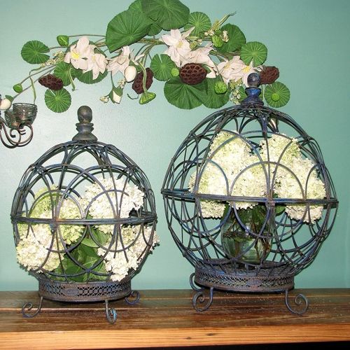 Most Current Round Globe Plant Stands (set Of 2) – Antique Blue Only $ (View 5 of 10)