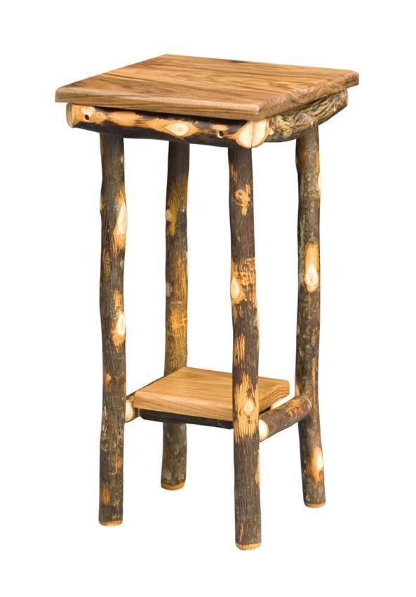 Most Current Rustic Plant Stands Regarding Rustic Hickory Twig Plant Stand From Dutchcrafters Amish Furniture (View 9 of 10)