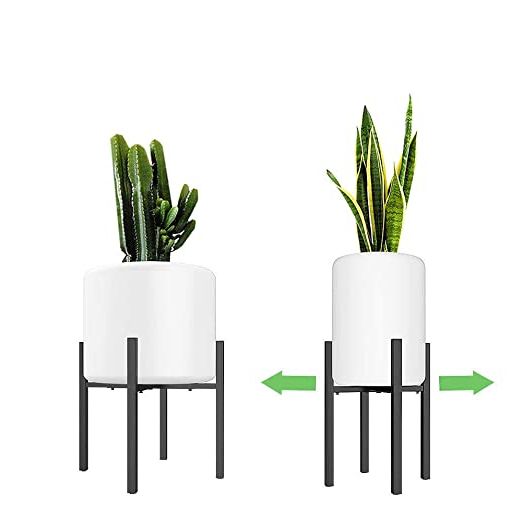 Most Popular Adjustable Metal Plant Stand (10 To 16 Inches), Mid Century Modern Plant  Stand (16 Inches In Height), Indoor & Outdoor Plant Stand, Fit 10 11 12 13  14 15 16 Inch Pots ( For 16 Inch Plant Stands (View 7 of 10)
