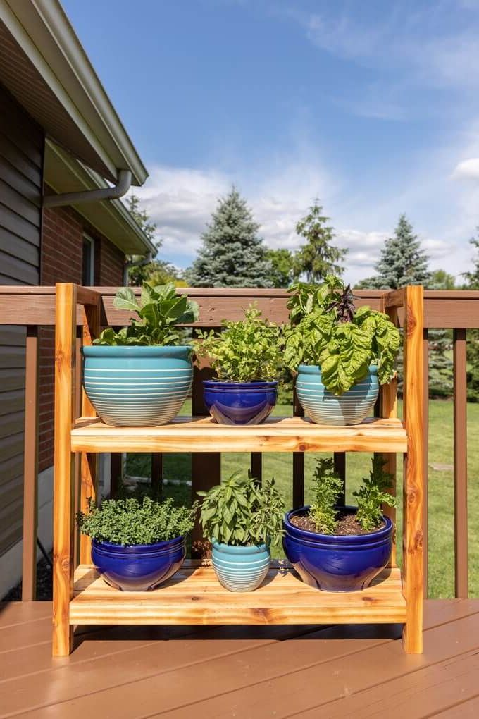 Most Popular Outdoor Plant Stands Inside 30 Best Diy Outdoor Plant Stand Ideas To Add Color To Your Porch In  (View 6 of 10)