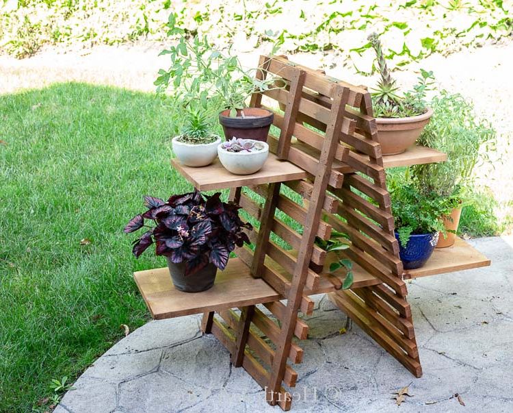 Most Popular Outdoor Plant Stands With Diy Indoor/outdoor Plant Stand For Multiple Plants (View 10 of 10)