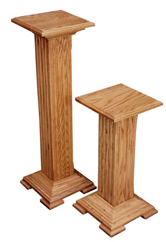 Pedestal Plant Stands Intended For Fashionable Hardwood Pedestal Plant Stand From Dutchcrafters Amish Furniture (View 2 of 10)