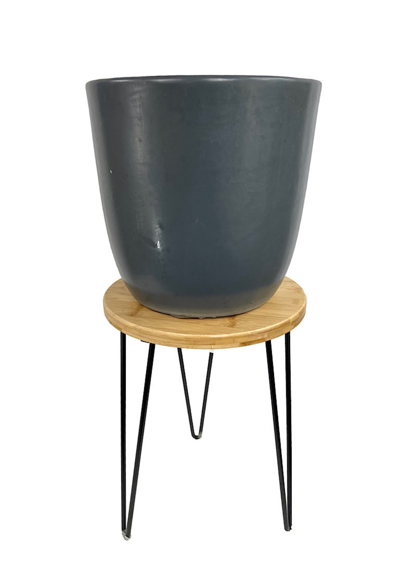 Preferred 16 Inch Plant Stands Regarding Wire And Bamboo Wood Plant Stand 16 Inch – The Garden Corner (View 2 of 10)