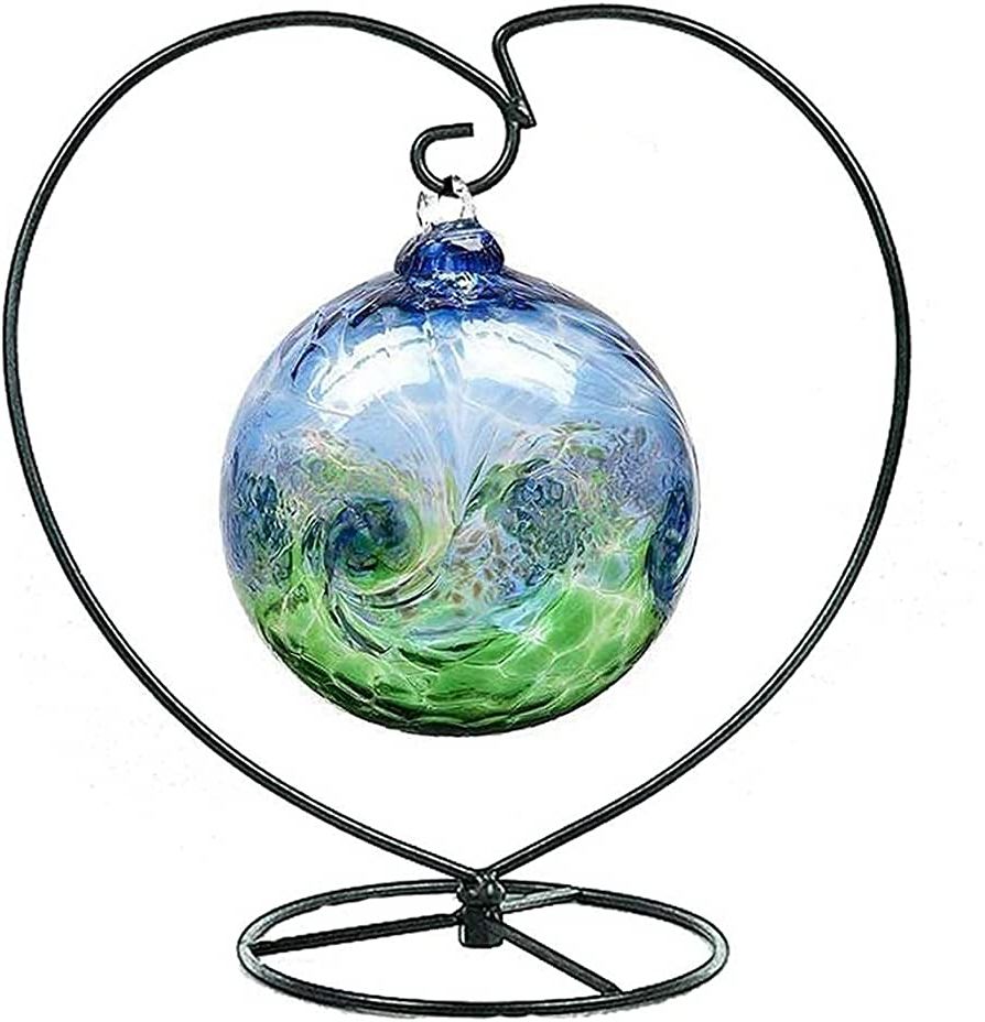 Preferred Ball Plant Stands Inside Amazon: Ornament Display Stand Air Plant Stand Iron Hanging Stand Flower  Pot Stand Rack Holder For Hanging Glass Globe Witch Ball Terrarium  Christmas Ornament And Home Wedding Decoration(black) (love) : Everything  Else (View 5 of 10)
