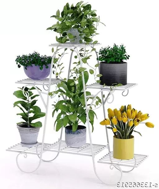 Recent Iron Plant Stand/plant Stand For Balcony/flower Pot Stand/pot Stand For  Indoor Plants/pot With Regard To White 32 Inch Plant Stands (View 7 of 10)
