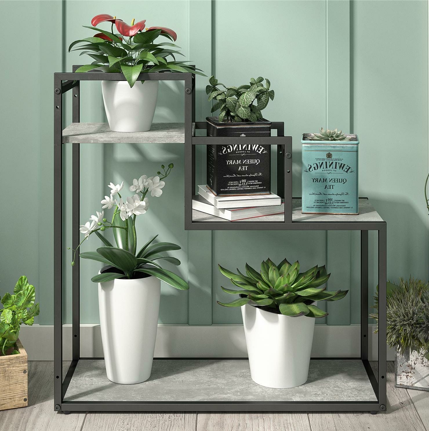 Rectangular Plant Stands Throughout Popular Novogratz Weston Rectangular Multi Tiered Plant Stand & Reviews (View 5 of 10)