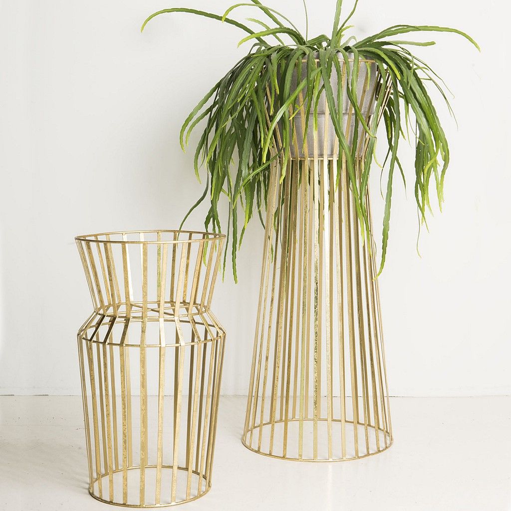 Soleil Gold Plant Stand (View 3 of 10)