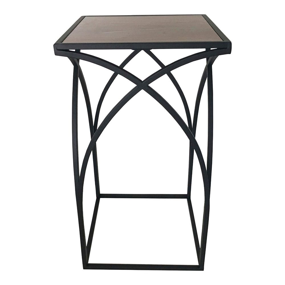 Square Plant Stands With Regard To Preferred Allen + Roth 22 In Wood Color Outdoor Square Ceramic Plant Stand At  Lowes (View 6 of 10)