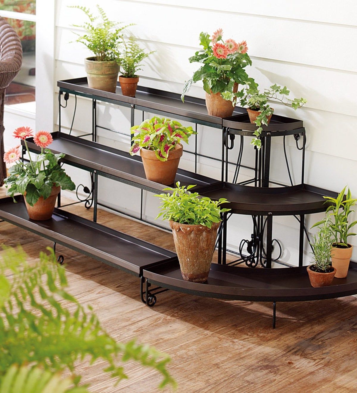 Three Tier Plant Stands Within Current Three Tier Embellished Steel Plant Stand Set (View 5 of 10)