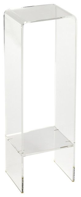 Trendy Clear Plant Stands With Regard To Butler Crystal Clear Acrylic Plant Stand – Contemporary – Plant Stands And  Telephone Tables  Hedgeapple (Photo 6 of 10)