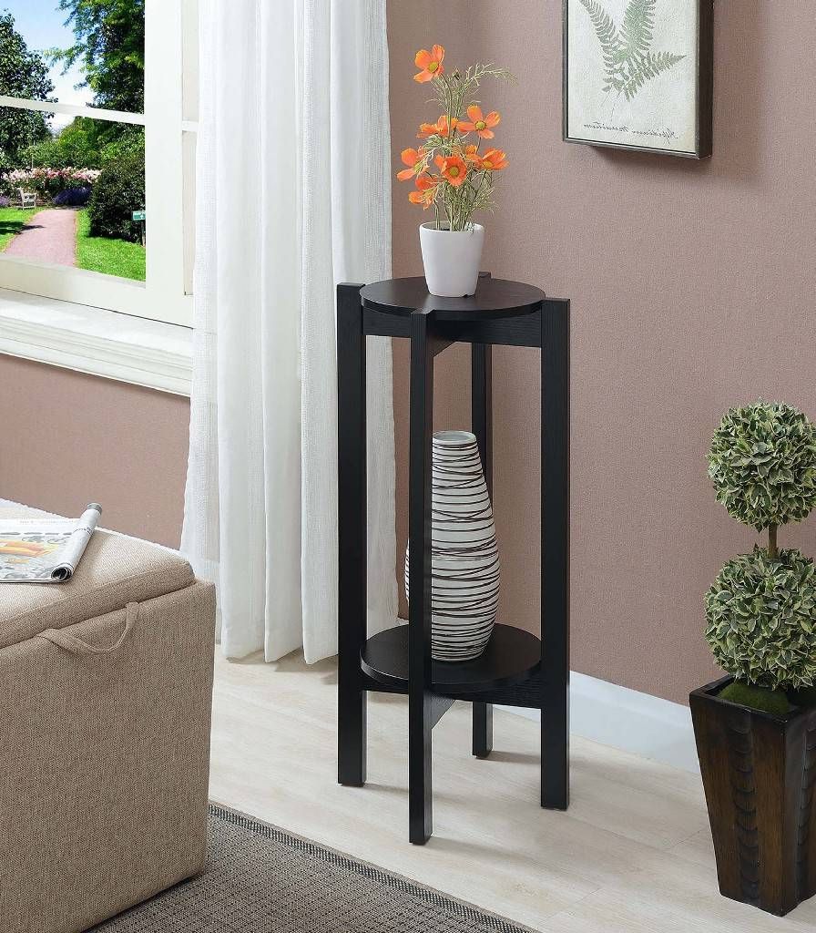 Trendy Newport Deluxe Plant Stand – Convenience Concepts 121152bl In Deluxe Plant Stands (View 2 of 10)