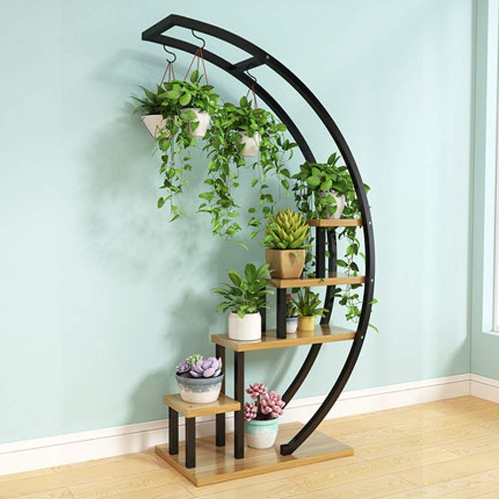 Vertical Garden Powder Coated Metal Stand Garden Decoration Used With Flower/green  Plant Iron Wood Floor Modern – Buy Indoor Wooden Planters,large Indoor  Planters,ladder Plant Stand Product On Alibaba Within Famous Powdercoat Plant Stands (View 1 of 10)