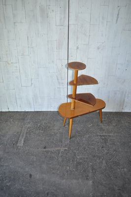 Vintage Wood Plant Stand, 1950s For Sale At Pamono Throughout Newest Vintage Plant Stands (View 5 of 10)