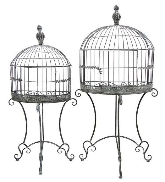 Wall Half Cage Plant Stands (set Of 2) – Antique Gray Only $ (View 5 of 10)