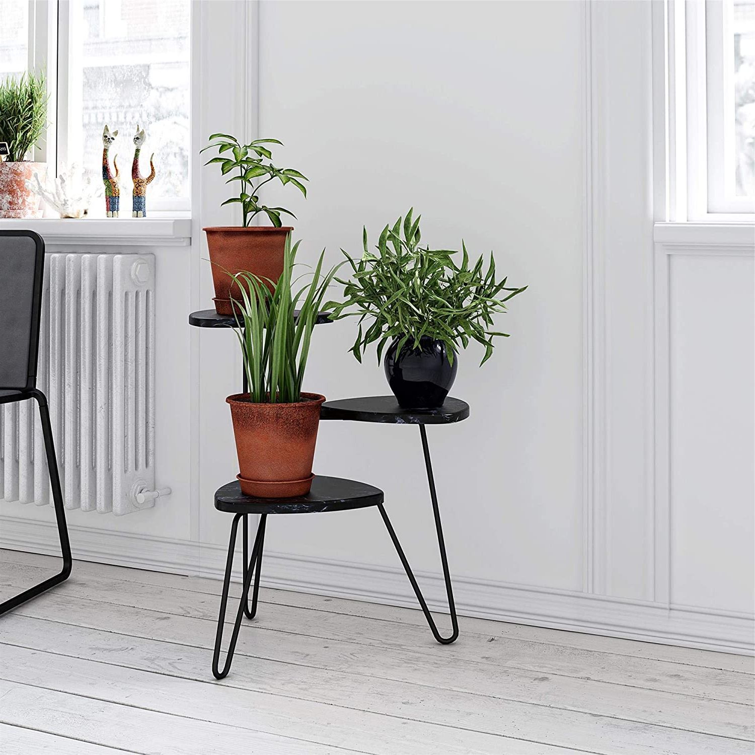 Well Known Novogratz (uk) Athena Plant Stand – Black Marble : Amazon.co.uk: Garden For Black Marble Plant Stands (Photo 2 of 10)