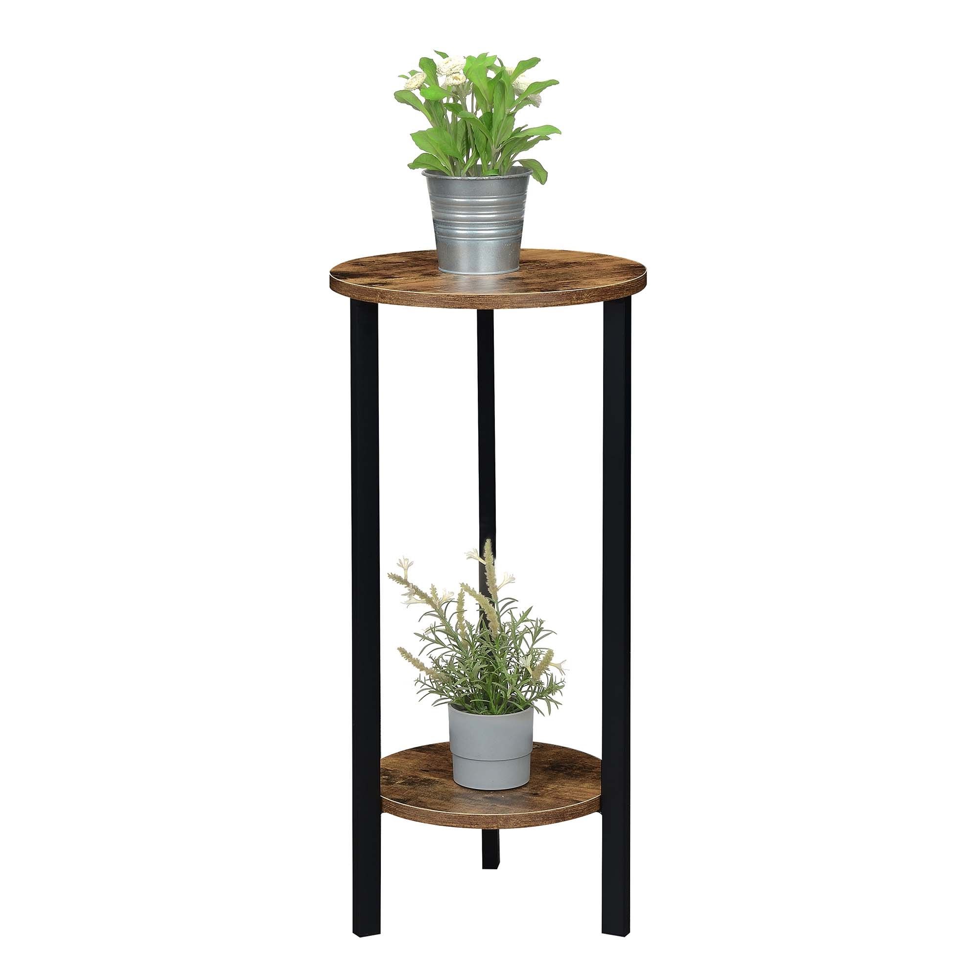 Well Liked Convenience Concepts Graystone 31 Inch 2 Tier Plant Stand, Weathered  Gray/black – Walmart In Greystone Plant Stands (View 8 of 10)