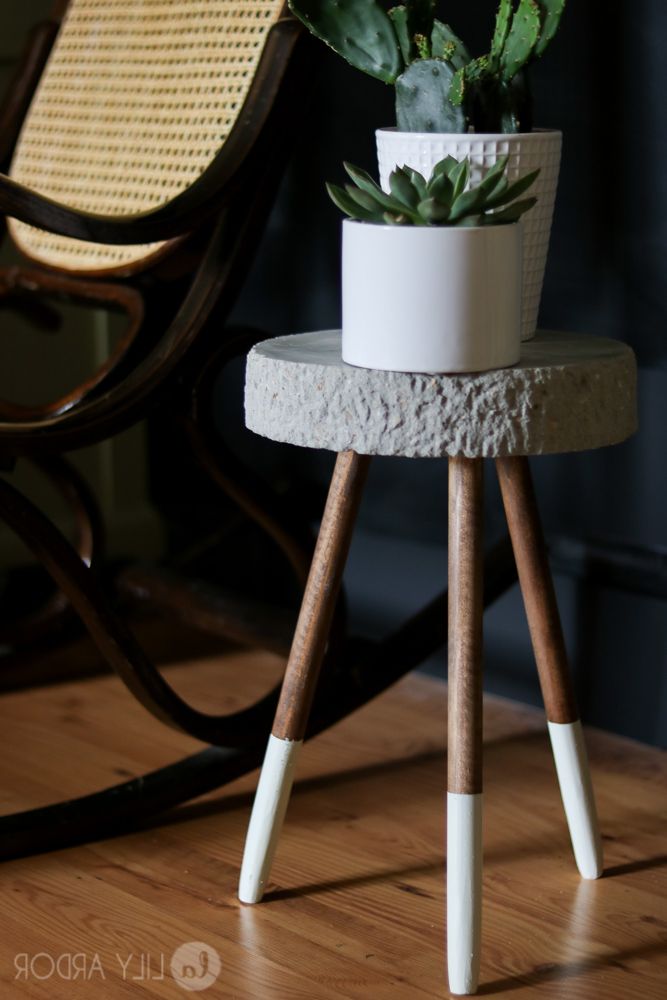 Well Liked Raw Edge Concrete Plant Stand — Diy —>> Tutorial Throughout Cement Plant Stands (View 2 of 10)