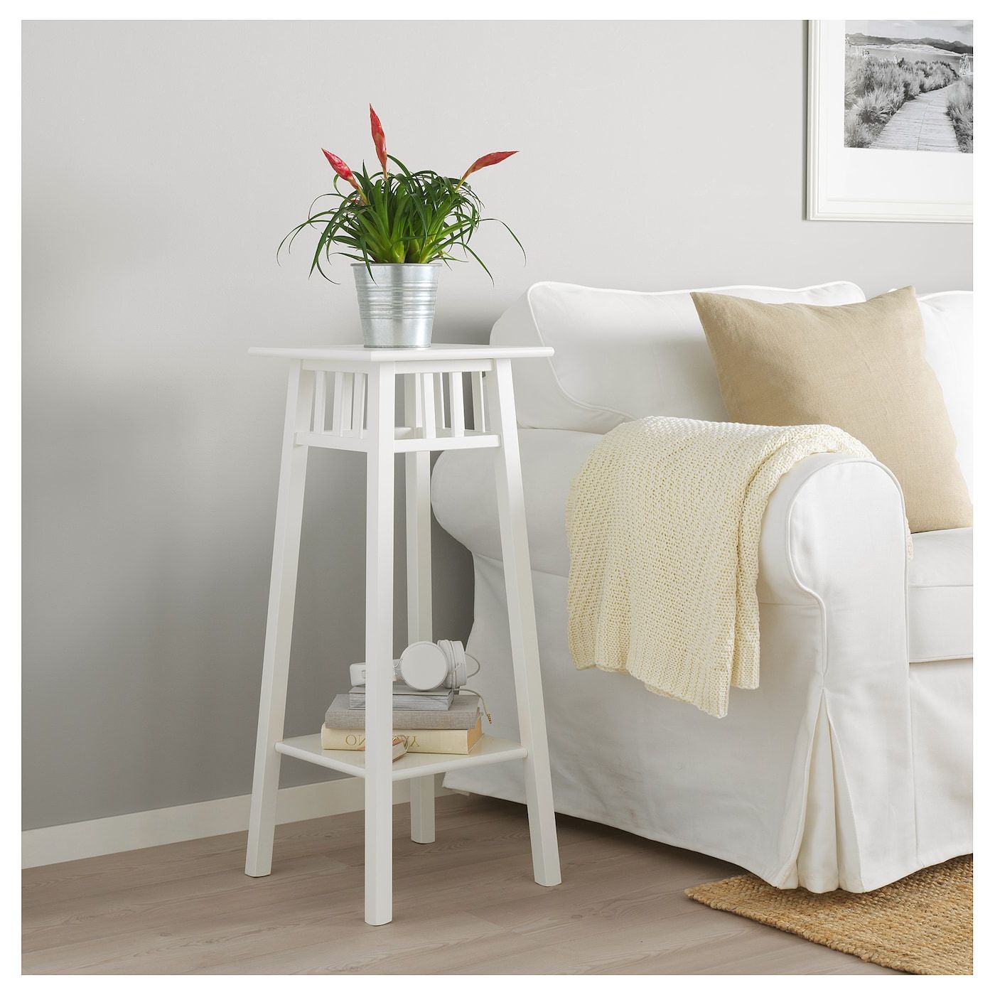 White Plant Stands Regarding Most Recent Lantliv Plant Stand, White, 78 Cm – Ikea Ireland (View 9 of 10)