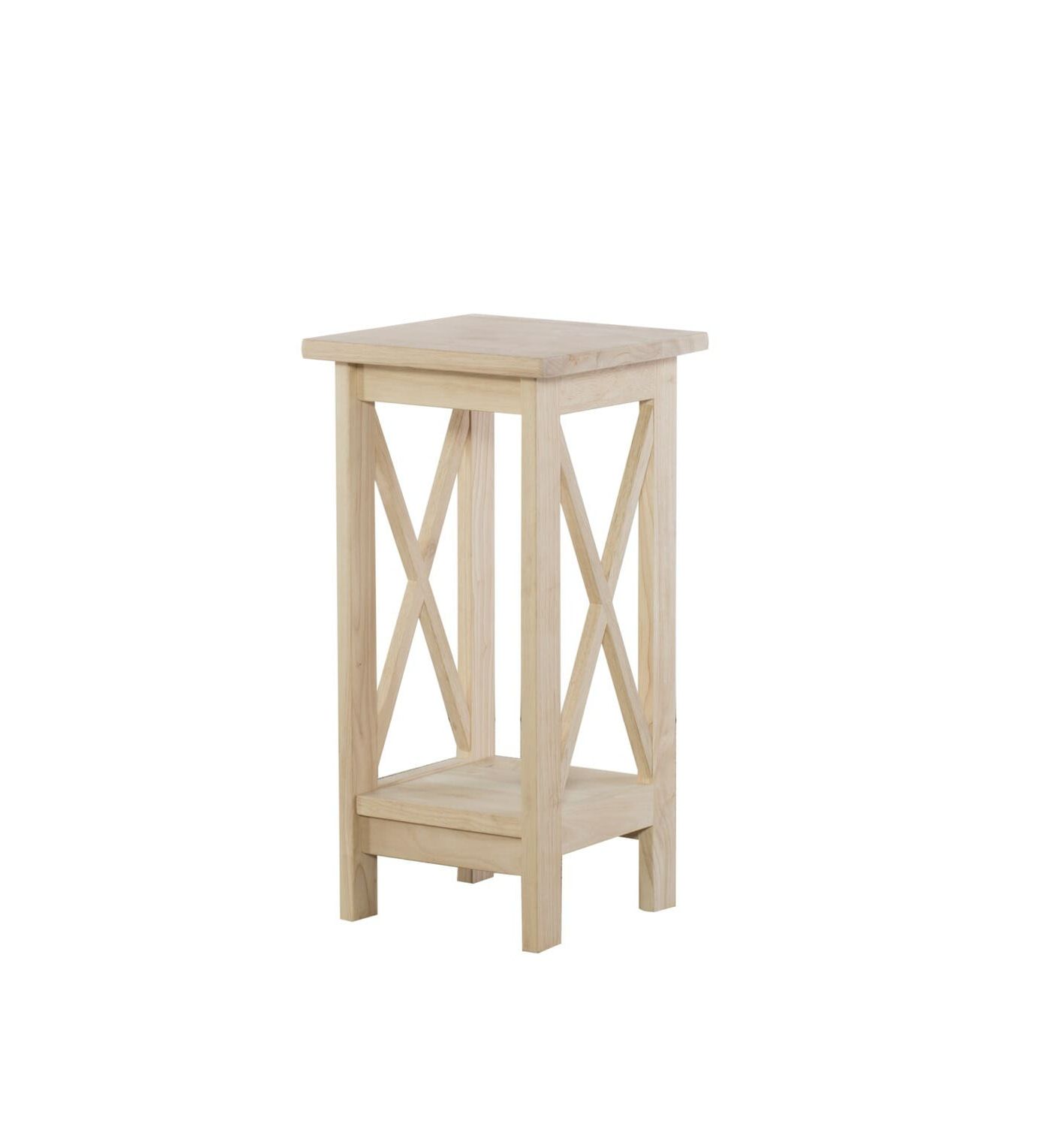 Widely Used Unfinished Plant Stands For 3071x 24 Inch Tall X Sided Plant Stand (View 3 of 10)