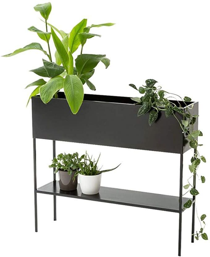 Wrought Iron Plant Stands, Rectangular Planter Box, Plant Stand Indoor In Preferred Plant Stands With Flower Box (View 5 of 10)