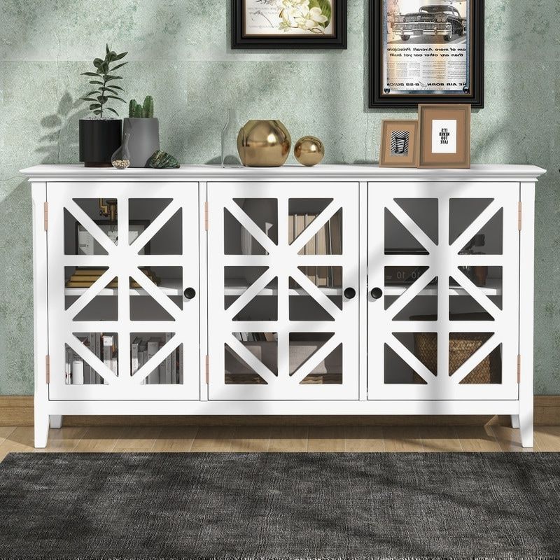 3 Accent Cabinets Sideboards And Wooden Lockers In Kitchen Buffet, Living  Room, Dining Room, Entryway – Bed Bath & Beyond – 38053154 Throughout Favorite White Sideboards For Living Room (Photo 8 of 10)
