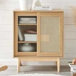 Assembled Rattan Sideboards For Fashionable Furnic Rattan Buffet Sideboard Cabinet (natural) 1ea (Photo 9 of 10)