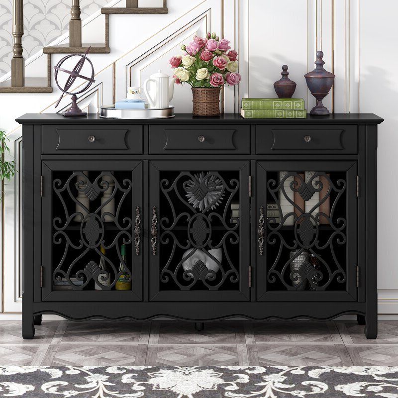 Black Antique Sideboard – Ideas On Foter Inside Most Recent Antique Storage Sideboards With Doors (Photo 6 of 10)