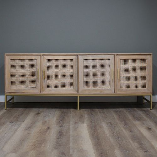 Carrington Furniture Lilo 4 Door Rattan Buffet Table (View 3 of 10)