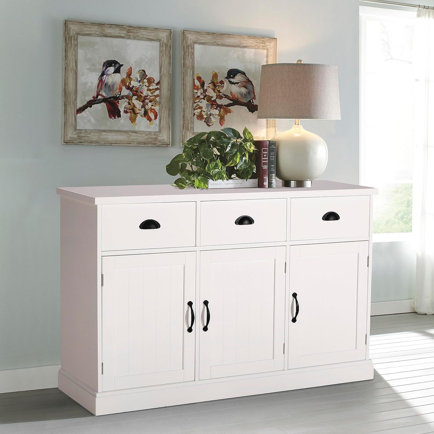 Latest Maison Arts White Buffet Cabinet With Storage, France (Photo 6 of 10)