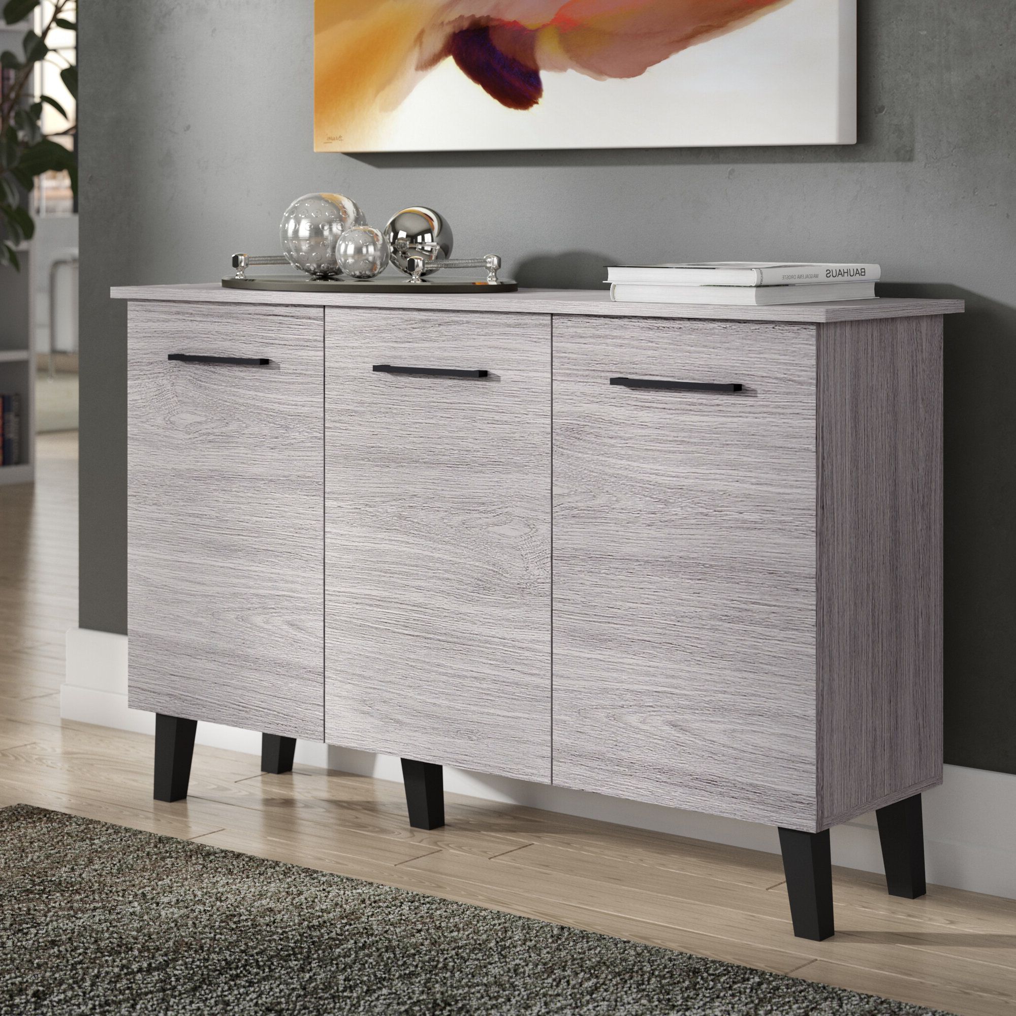 Well Liked Gray Wooden Sideboards Intended For Wade Logan® Janney 46.8'' Sideboard & Reviews (Photo 8 of 10)