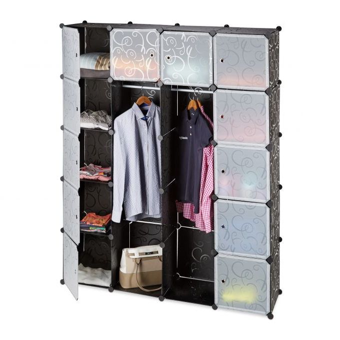 14 Compartment Modular Wardrobe System Buy Now Regarding Most Recently Released Wardrobes With Cube Compartments (Photo 5 of 10)