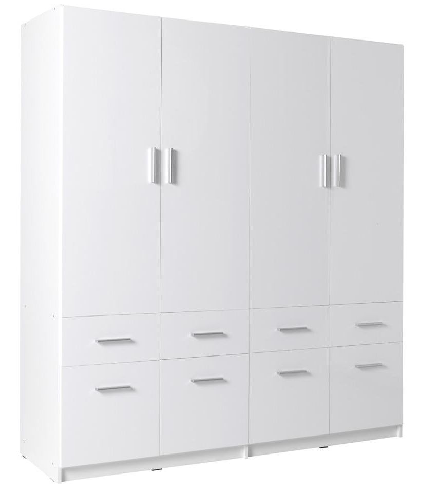 Arctic White Wardrobes Throughout Most Up To Date Arctic Hinged Door Wardrobe 181cm White Gloss (View 9 of 10)