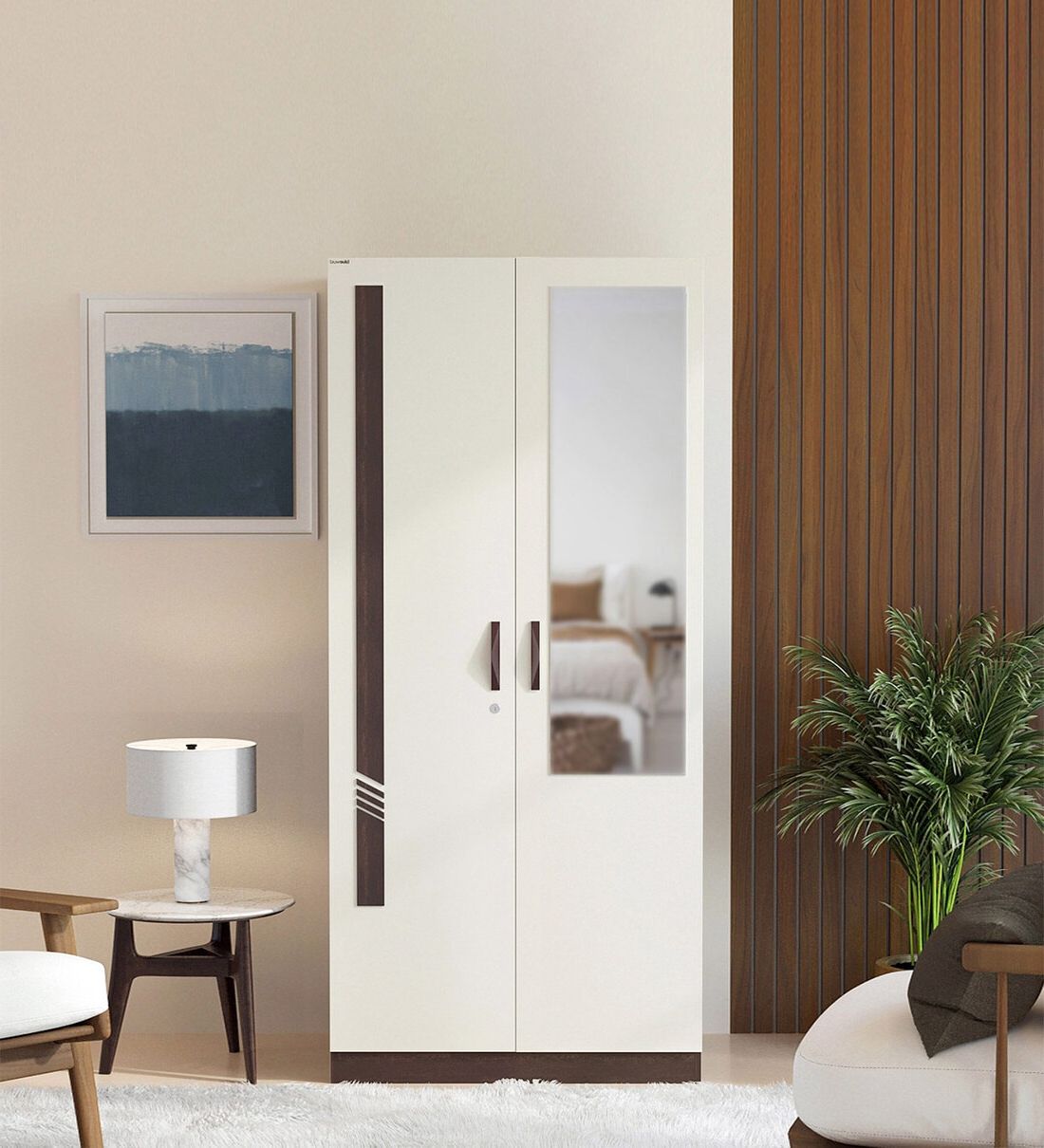 [%buy Andrie 2 Door Wardrobe In Wenge & White Finish With Mirror At 26% Off Bluewud | Pepperfry With Trendy 2 Door Wardrobes|2 Door Wardrobes For Newest Buy Andrie 2 Door Wardrobe In Wenge & White Finish With Mirror At 26% Off Bluewud | Pepperfry|popular 2 Door Wardrobes Intended For Buy Andrie 2 Door Wardrobe In Wenge & White Finish With Mirror At 26% Off Bluewud | Pepperfry|trendy Buy Andrie 2 Door Wardrobe In Wenge & White Finish With Mirror At 26% Off Bluewud | Pepperfry Regarding 2 Door Wardrobes%] (Photo 1 of 10)