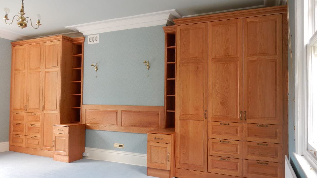 Cherry Wood Fitted Wardrobes, Bedside Cabinets And Headboard • Pm Furniture With Widely Used Wardrobes In Cherry (Photo 6 of 10)