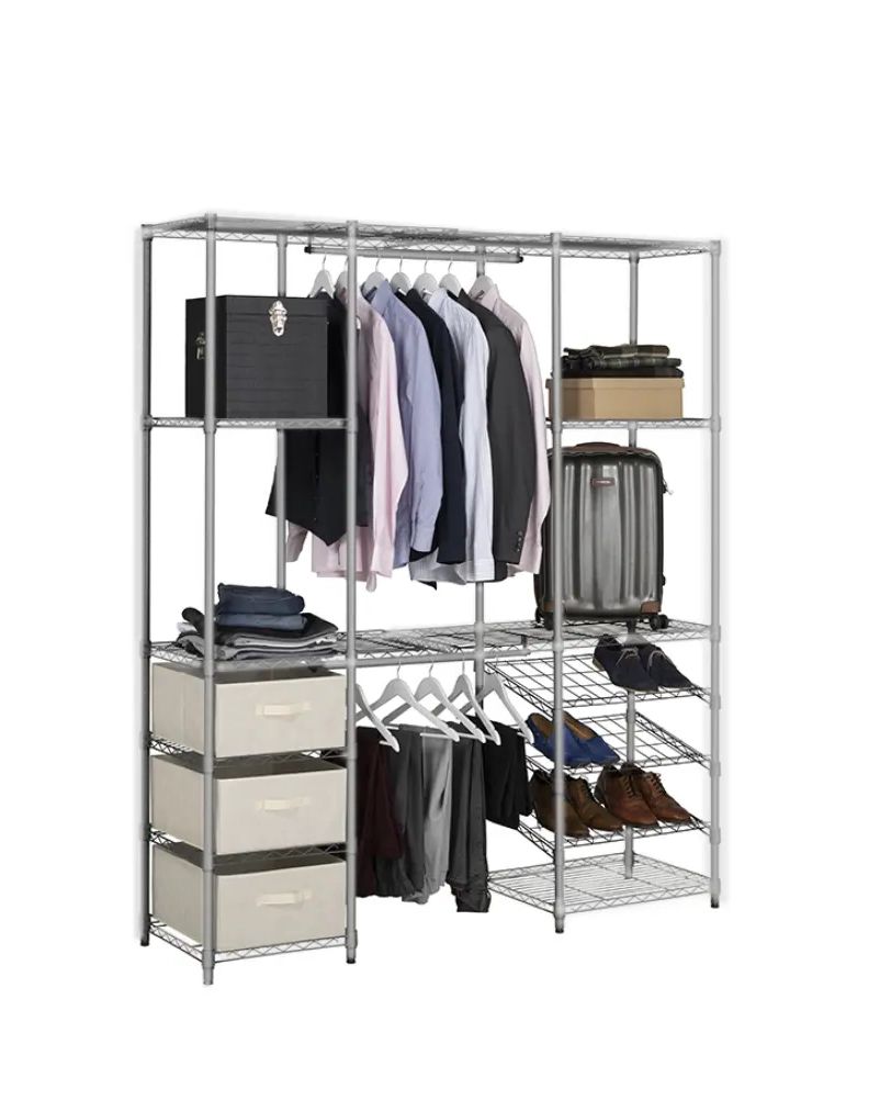 Featured Photo of  Best 10+ of Chrome Garment Wardrobes