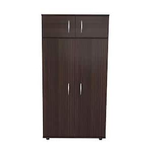 Espresso Wardrobes With Recent Inval Espresso Wengue Armoire Am 2823 – The Home Depot (Photo 6 of 10)