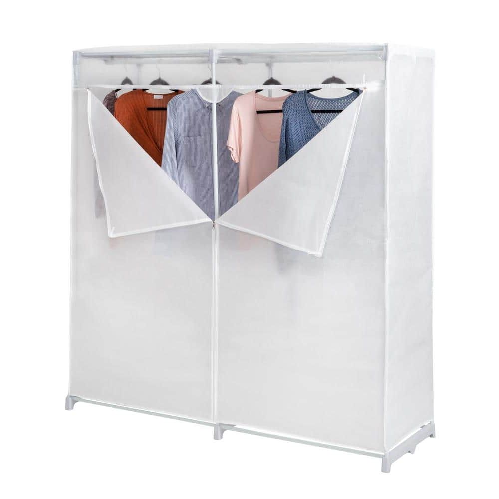 Extra Wide Portable Wardrobes For Most Current Honey Can Do 60 In. H X 20 In. W X 64 In (View 8 of 10)