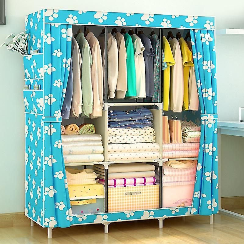 Fashionable Non Woven Cloth Wardrobe Fabric Closet, Portable Folding Storage Cabinet (Photo 5 of 10)