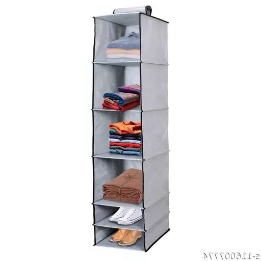 Home Style India Non Woven Hanging 6 Shelves Foldable Wardrobe Closet Cloth  Organizer Hanging Shelf Organizer ( Throughout 2018 6 Shelf Non Woven Wardrobes (Photo 7 of 10)