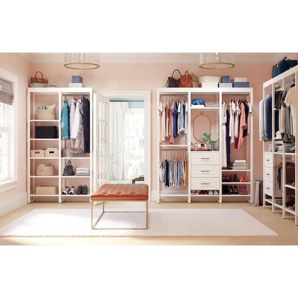 Most Up To Date Closetsliberty 68.5 In. W White Adjustable Tower Wood Closet System  With 3 Drawers And 11 Shelves Hs56700 Rw 06 – The Home Depot In 3 Shelving Towers Wardrobes (Photo 4 of 10)