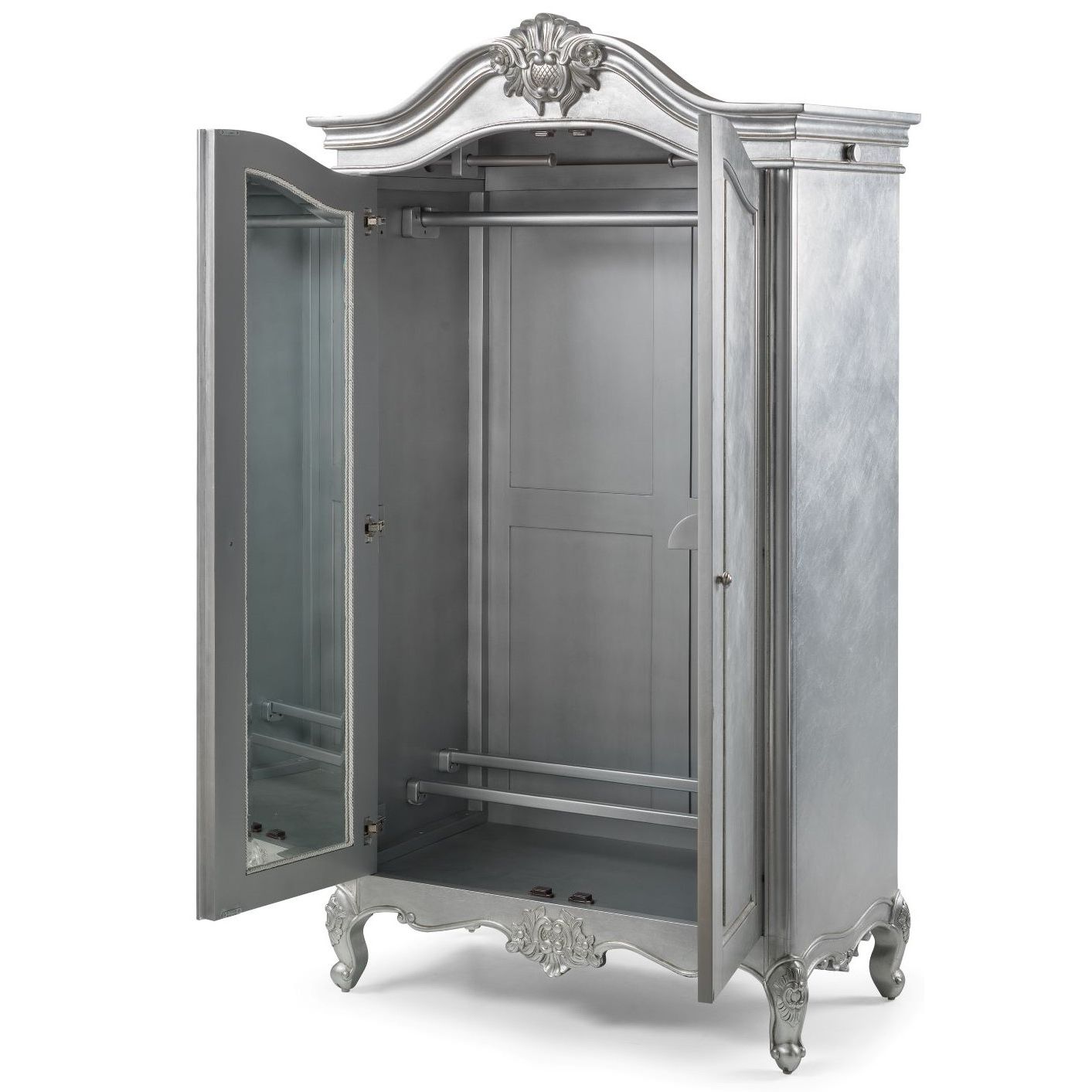 Featured Photo of Top 10 of Silver Metal Wardrobes