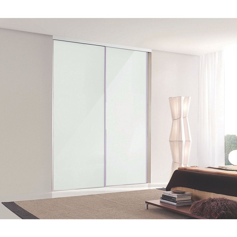 Popular White Frame Arctic White Glass And Mirror 'classic' Sliding Door Kits (many  Sizes) – Sliding Wardrobe World Throughout Arctic White Wardrobes (View 2 of 10)