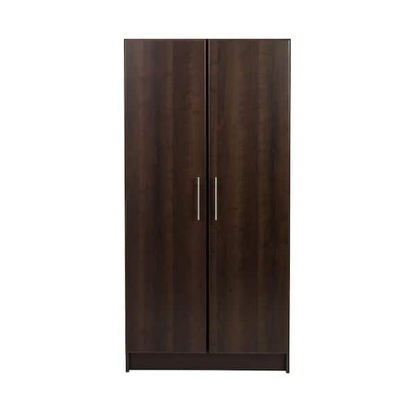 Prepac Elite Espresso Wardrobe Cabinet With Storage 32 In W. X 65 In H. X  21 In D (View 8 of 10)