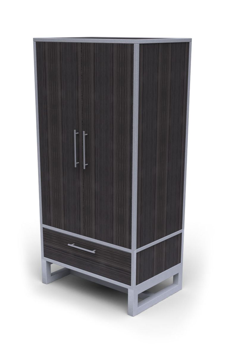 Silver Metal Wardrobes Throughout Most Current Ecoloft 1 Drawer Wardrobe – Ecologic Furniture (View 10 of 10)